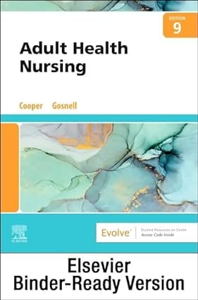 Adult Health Nursing Binder Ready With Access Code 9th Edition 2023 By Cooper K