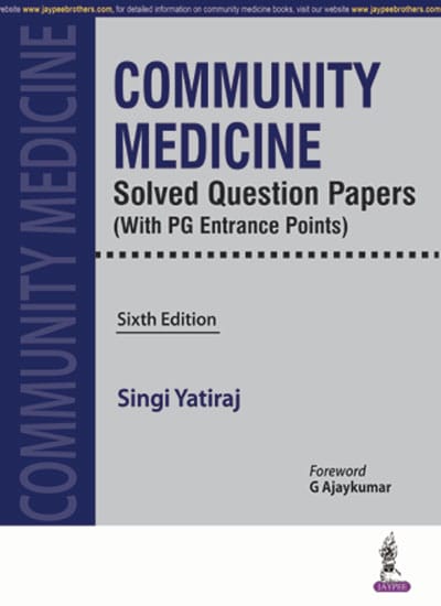 Community Medicine Solved Question Papers 6th Edition 2024 By Singi Yatiraj