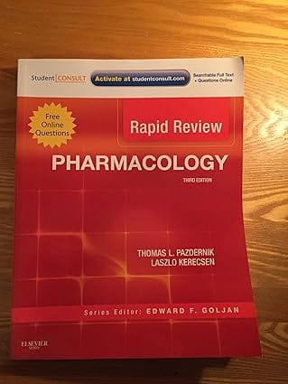 Rapid Review Pharmacology With Student Consult Online Access 3Rd Edition 2011 By Pazdernik T L