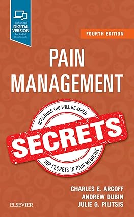 Pain Management Secrets With Access Code 4th Edition 2019 By Argoff C E