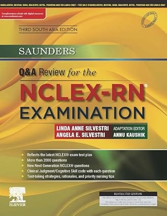 Saunders Q&A Review for the NCLEX-RN Examination 3rd South Asia Edition 2024 By Silvestri