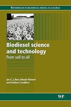 Biodiesel Science And Technology From Soil To Oil 2010 By Bart J C J