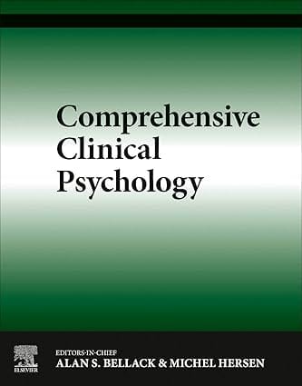 Comprehensive Clinical Psychology 11 Vol Set 1998 By Bellack A S