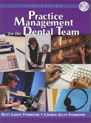 Practice Management For The Dental Team 5th Edition 2001 By Finkbeiner B L