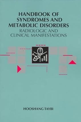 Handbook Of Syndromes And Metabolic Disorders 1998 By Taybi H