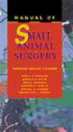 Manual Of Small Animal Surgery 2000 By Hedlund C S