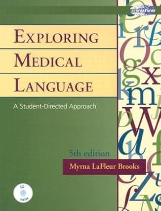 Exploring Medical Language 5th Edition A Student Directed Approach 2002 By Books Ml