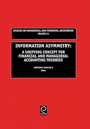 Information Asymmetry A Unifying Concept For Financial And Managerial 2003 By Cataldo