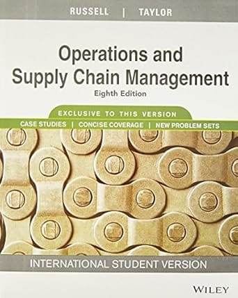 Operations And Supply Chain Management 8th Edition 2017 By Russell R S