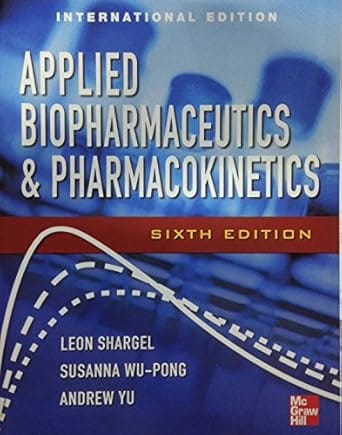 Applied Biopharmaceutics And Pharmacokinet 6th Edition 0 By Shargel L