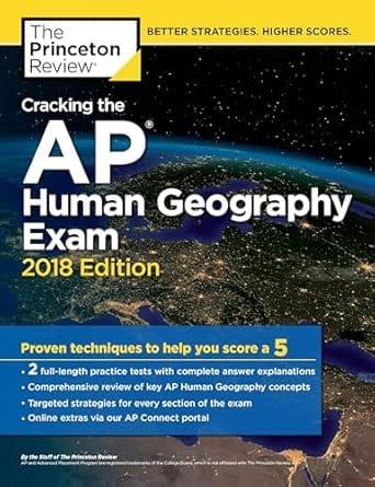 Cracking The Ap Human Geography Exam 2018 Edition 2017 By Princeton Review