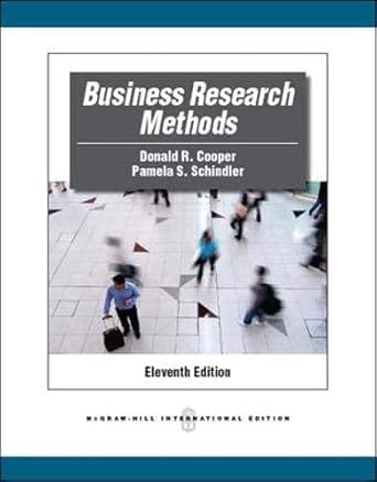 Business Research Methods 11th Edition 2010 By Cooper D R