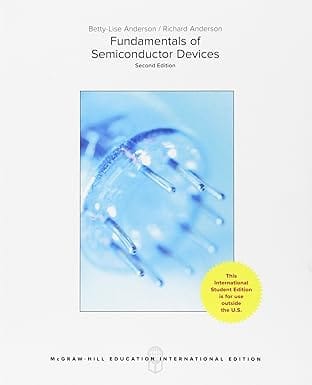 Fundamentals Of Semiconductor Devices 2nd Edition 2007 By Anderson