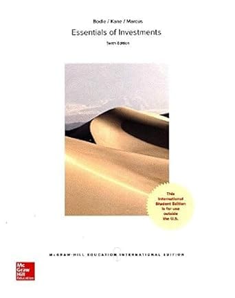 Essentials Of Investments 10th Edition 2017 By Bodie Z