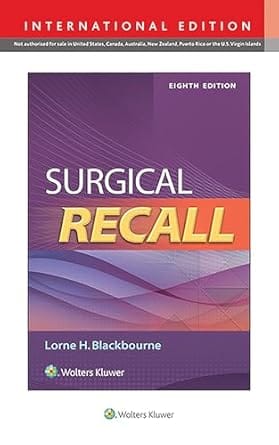 Surgical Recall 8th Edition International Edition 2018 By Doe J