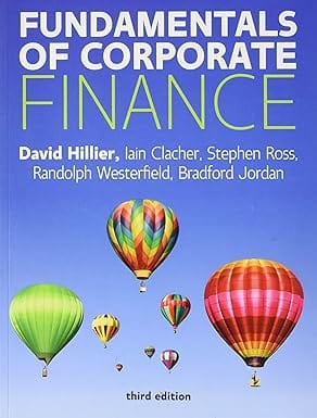 Fundamentals Of Corporate Finance 3rd Edition 2008 By Hillier D