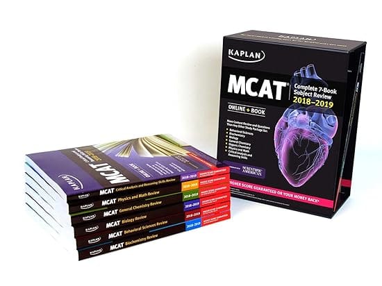 Mcat Complete 7 Book Subject Review 2018 2019 Online + Book 2017 By Kaplan
