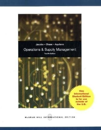 Operations And Supply Management With Student Dvdrom 12th Edition International Edition 2009 By Jacobs F R