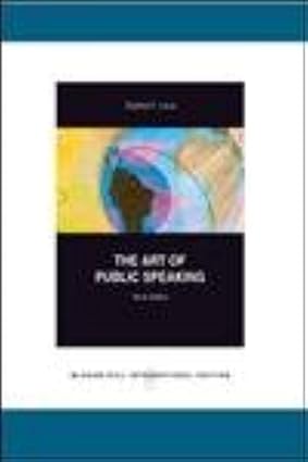The Art Of Public Speaking 10th Edition International Edition 2009 By Lucas S