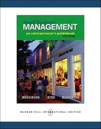 Small Business Management An Entrepreneus Guidebook 5th Edition International Edition 2006 By Megginson L C