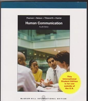 Human Communication 4th Edition International Edition 2011 By Pearson