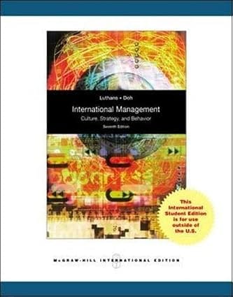International Management Culture Strategy And Behacior 7th Edition International Edition 2009 By Luthans