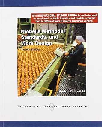 Nebels Methods Stndards And Work Design 12th Edition International Edition 2009 By Freivalds A