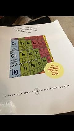 Chemistry In Context Applying Chemistry To Society 9th Edition International Edition 2018 By American Chemical Society