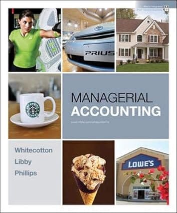 Managerial Accounting International Edition 2011 By Whitecotton S