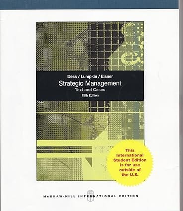 Strategic Management Text And Cases 5th Edition 2010 By Dass