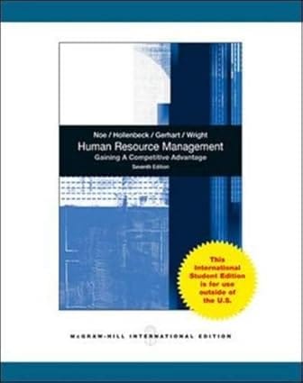 Human Resource Management 7th Edition 2010 By Noe R A