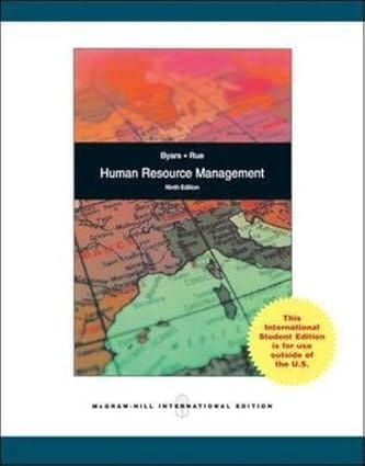 Human Resource Management 9th Edition International Edition 2008 By Byars L L