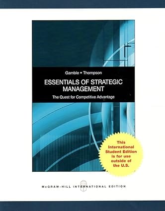 Essentials Of Strategic Management 2009 By Gamble