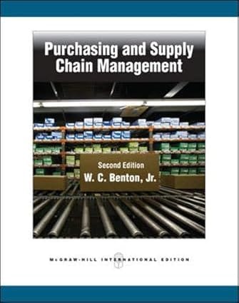 Purchasing And Supply Chain Management 2nd Edition International Edition 2010 By Benton W C J