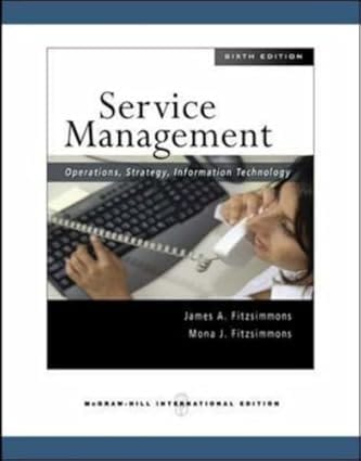 Service Management 6th Edition W/Cd International Edition 2008 By Fitzsimmons A