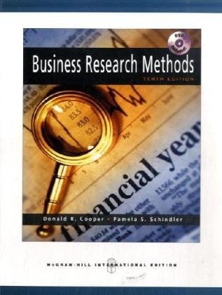 Business Research Methods With Dvd 10th Edition International Edition 2008 By Cooper