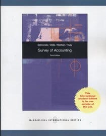 Survey Of Accounting 2nd Edition International Edition 2010 By Edmonds T E