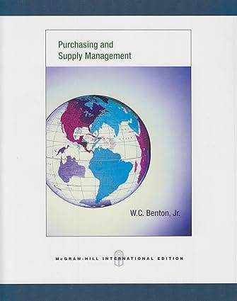 Purchasing And Supply Management 2007 By Benton W C