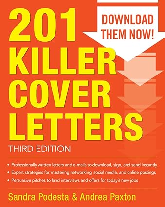 201 Killer Cover Letters 3rd Edition 2014 By Podesta S