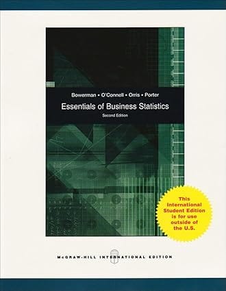Essentials Of Business Statistics 2nd Edition W/Cd International Edition 2007 By Bowerman B L