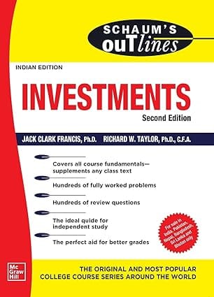 Schaums Outline Of Investments 2nd Edition 2020 By Taylor R L