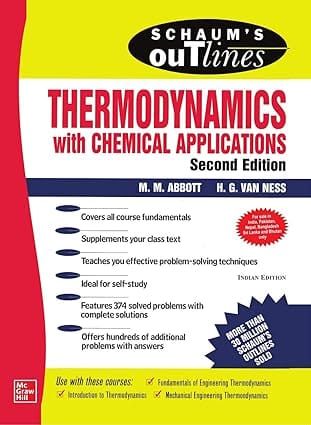 Schaums Outline Of Thermodynamics With Chemical Applications 2nd Edition 2020 By Abbott M M