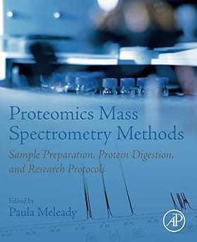 Proteomics Mass Spectrometry Methods Sample Preparation Protein Digestion And Research Protocols 2024 By Meleady P