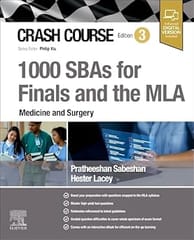 Crash Course 1000 Sbas For Finals And The Mla Medicine And Surgery With Access Code 3rd Edition  2025  By Sabeshan P.