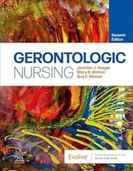 Gerontologic Nursing With Access Code 7th Edition  2025  By Yeager J.J.