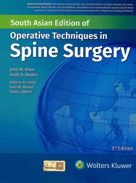 Operative Techniques In Spine Surgery 3rd Edition South Asia Edition 2024 By Rhee J M