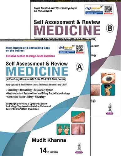 Self Assessment of Review Medicine (Part A-B) 14th Edition 2022 by Mudit Khanna