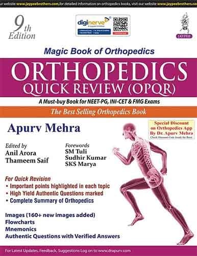 Orthopedics Quick Review 9th Edition 2022 By Apurv Mehra