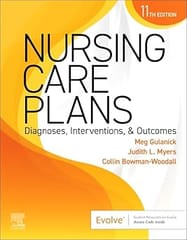 Nursing Care Plans: Diagnoses, Interventions, and Outcomes 11th Edition 2025 By Gulanick