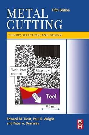 Metal Cutting Theory Selection And Design 5th Edition 2025 By Trent E M